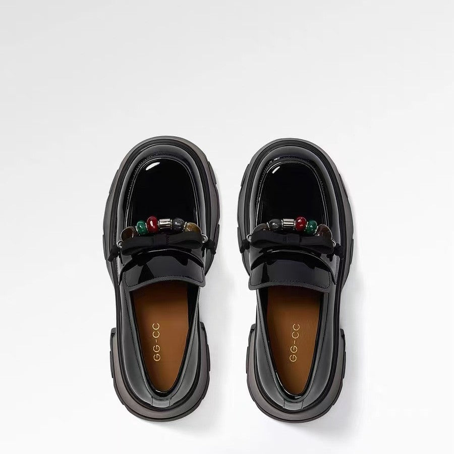 Women's Lin Autumn Retro Platform Small Loafers