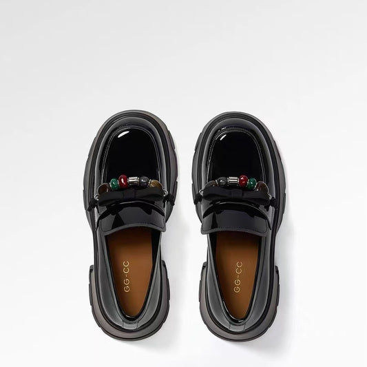 Women's Lin Autumn Retro Platform Small Loafers