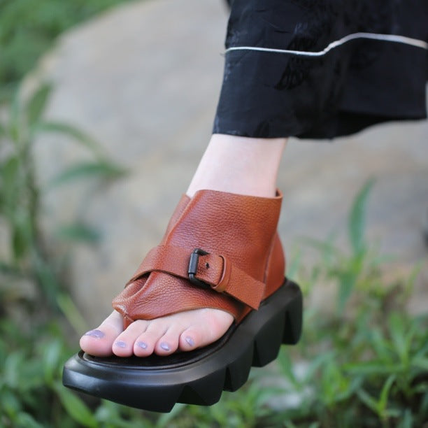 Women's Top Layer Cowhide Light Roman Larger Sandals