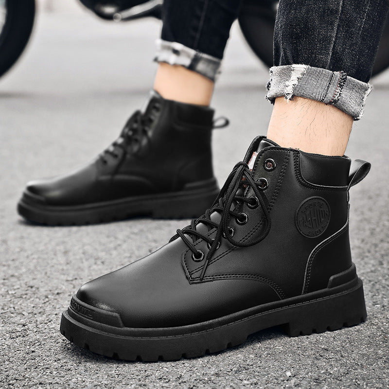 Men's Autumn Martin British Style Black Trendy Boots