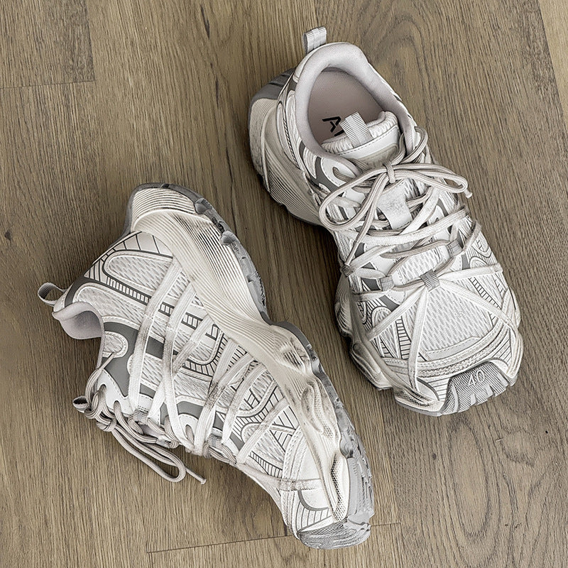 Men's Invisible Height Increasing Daddy Platform High Sneakers