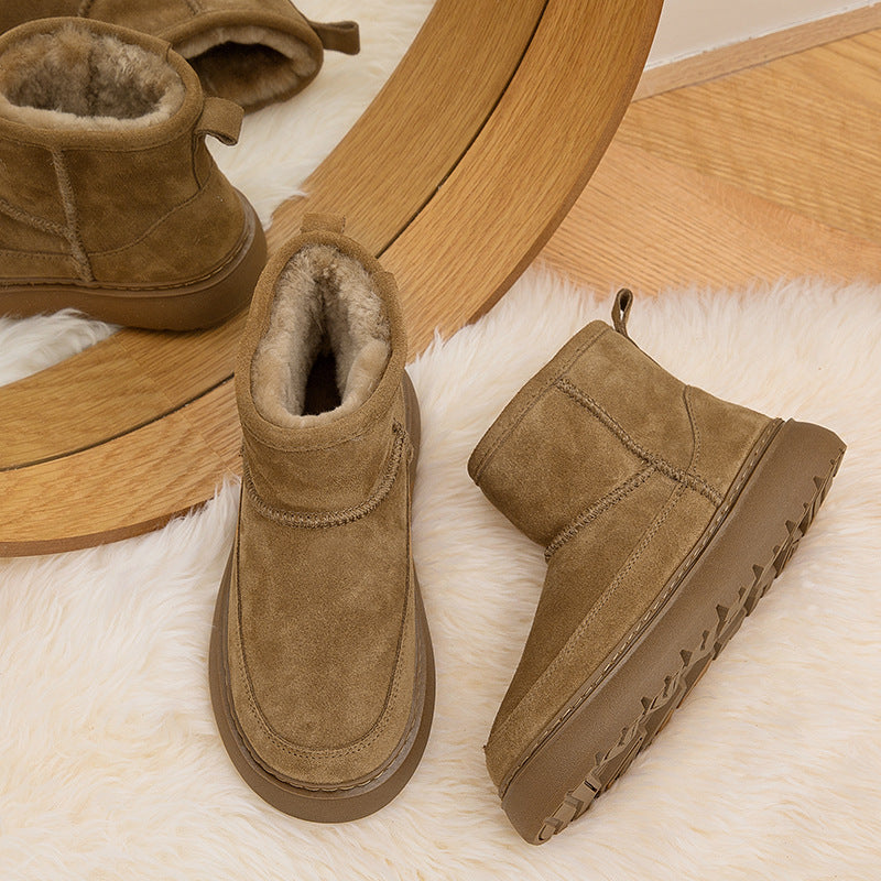 Women's For Winter Fleece-lined Thickened Northeast Warm Snow Boots