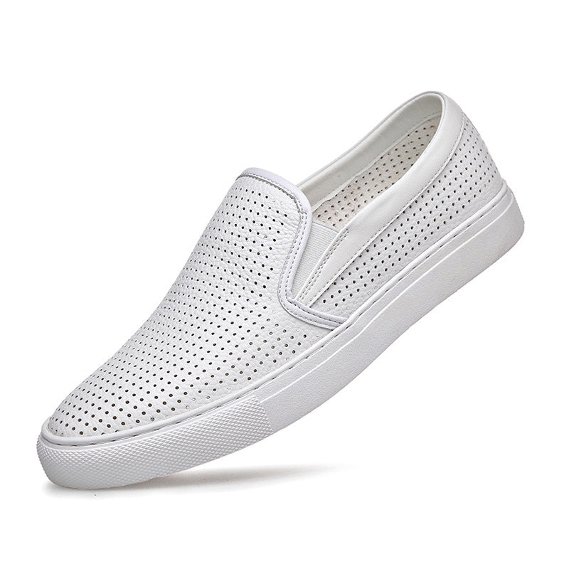 Men's Hollow Soft Cowhide Easy Wear Sports Sneakers
