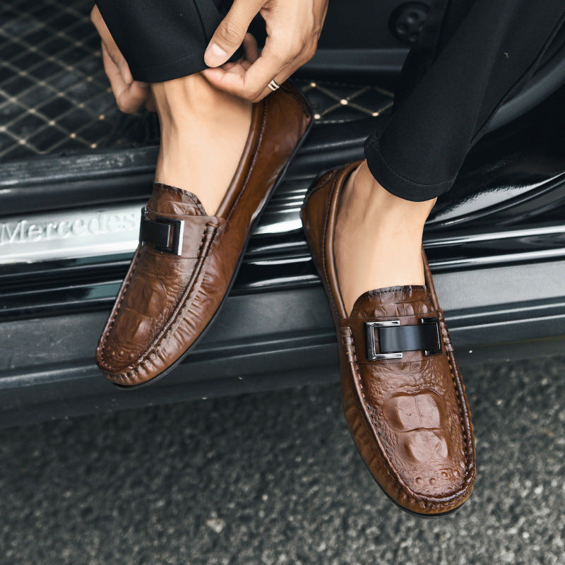 Men's Pattern Plus Size Lazy Driving British Men's Casual Shoes