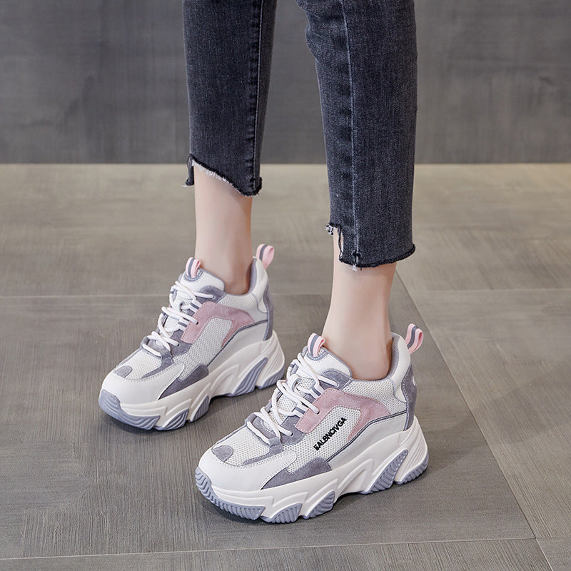 Women's Dad Korean Style Breathable Platform Mesh Surface Small Women's Shoes