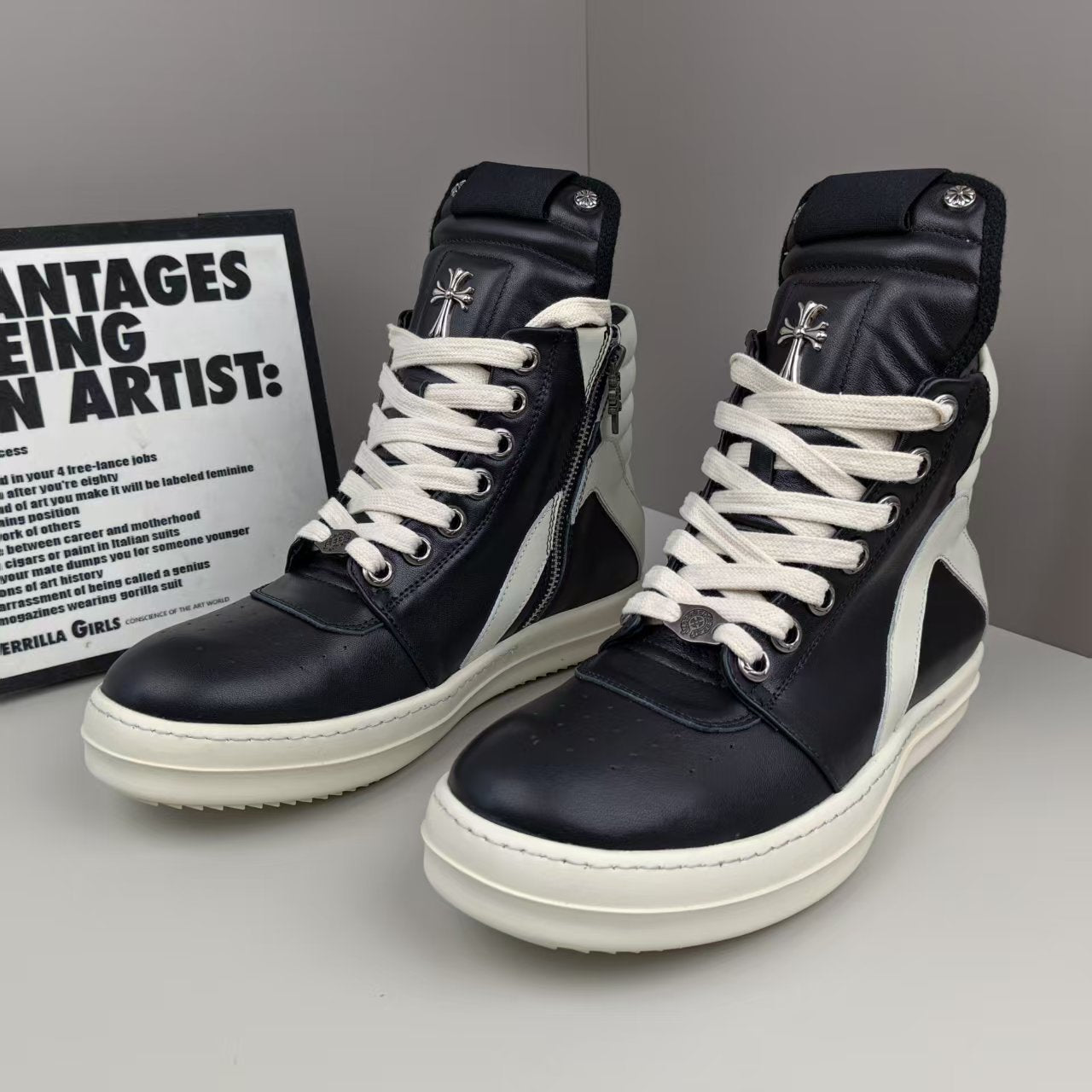 Men's White Panda Inverted Triangle Niche Fashion Men's Board Shoes