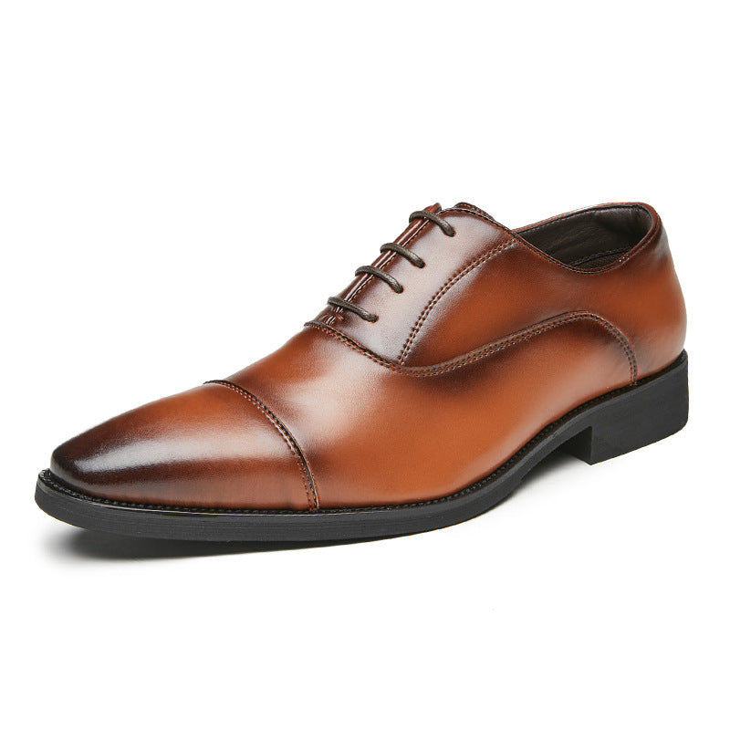 Men's Insole Formal Wear Soft Bottom Oxford Pointed Leather Shoes