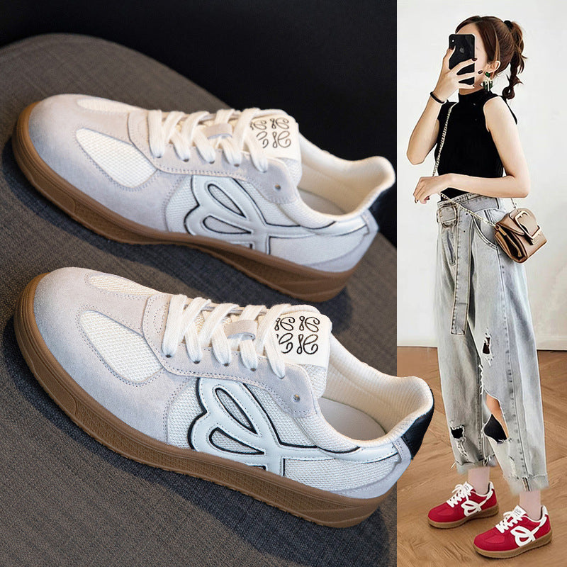 Women's German Training Spring Mesh Breathable Versatile Retro Super Popular Soft Sneakers