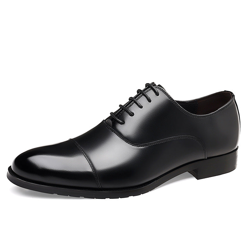 Men's Style Formal Top Layer Cowhide British Four Wedding Men's Business Leather Shoes