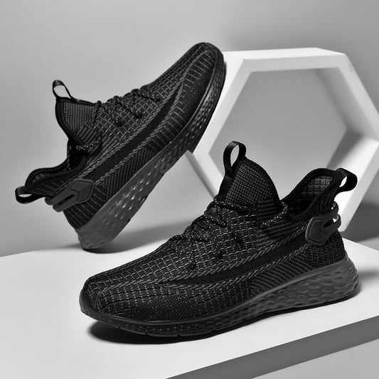 Women's & Men's Plus Size Flying Woven Breathable Mesh Sneakers