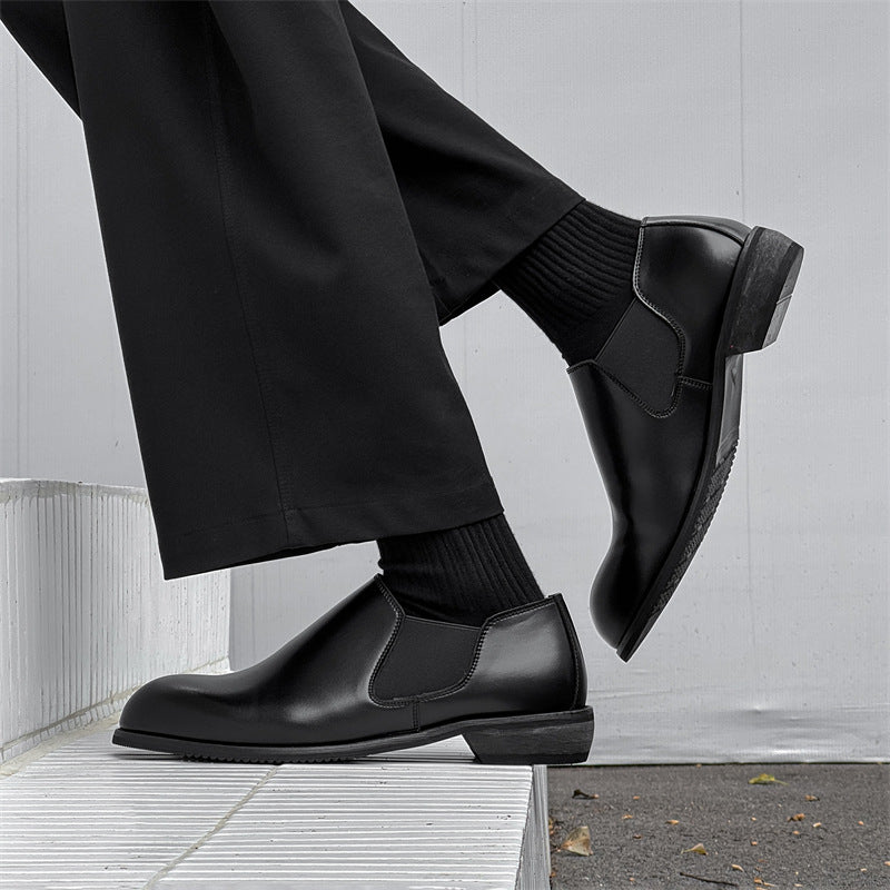 Men's British Style Slip-on Business Formal Wear Leather Shoes