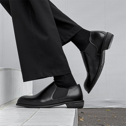 Men's British Style Slip-on Business Formal Wear Leather Shoes