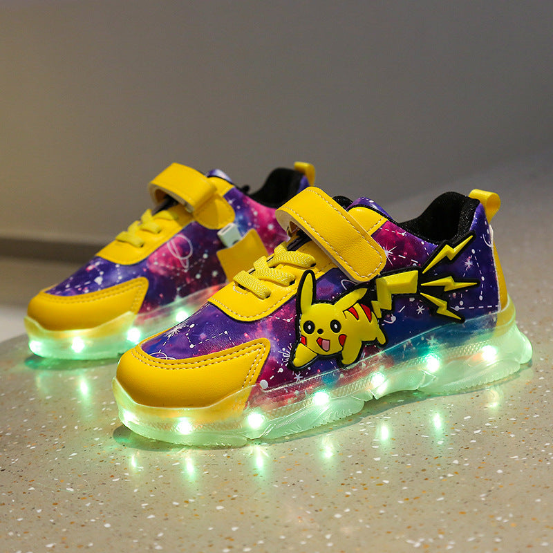 Horse Running Light Luminous Up Boy Kid's Sneakers