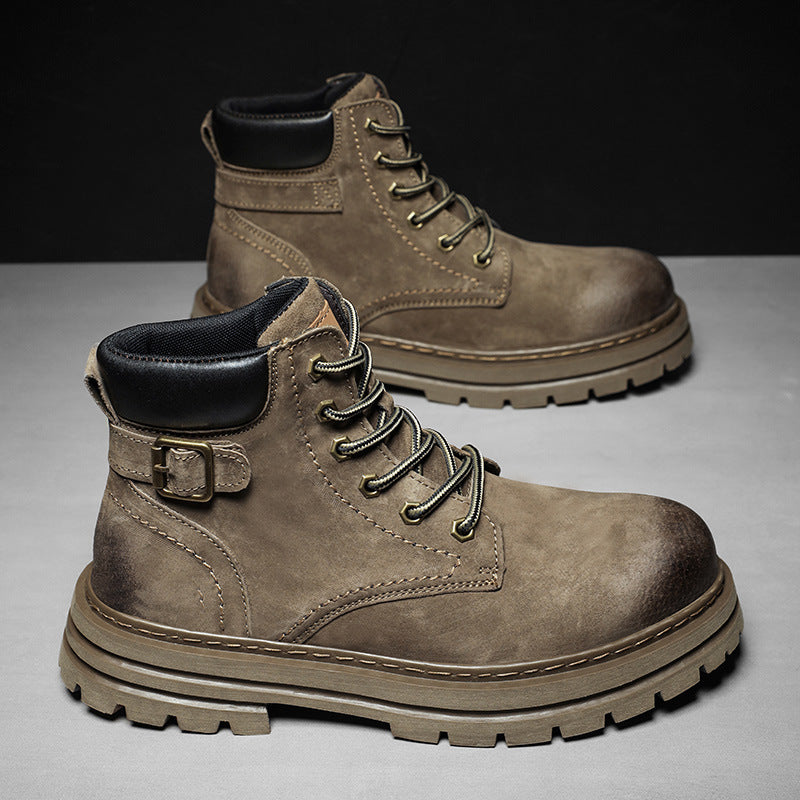 Men's Winter British Style Middle Top Working Boots