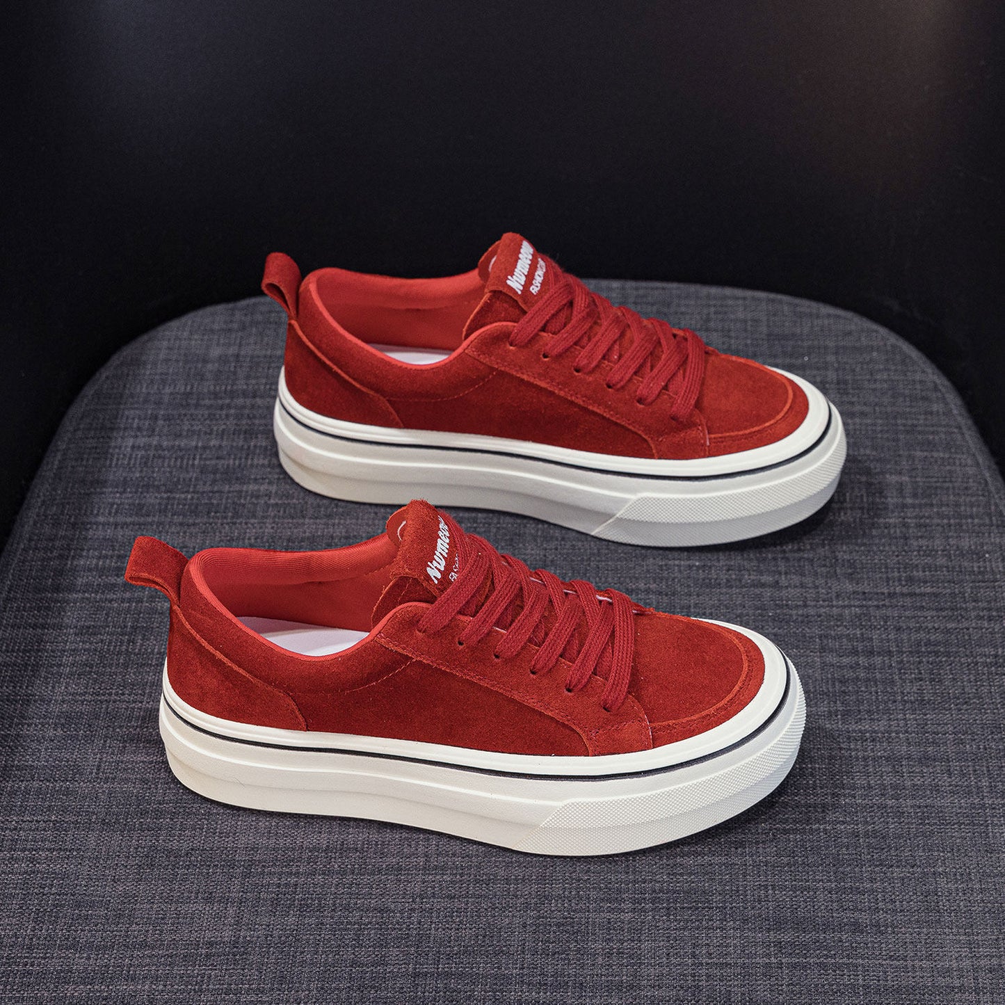 Women's Nice Genuine Platform Soft Bottom Round Sneakers