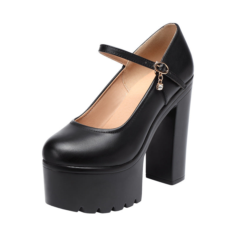 Women's Cheongsam Show Special Thick Bottom Waterproof Platform Round Head Super Women's Fashion Shoes