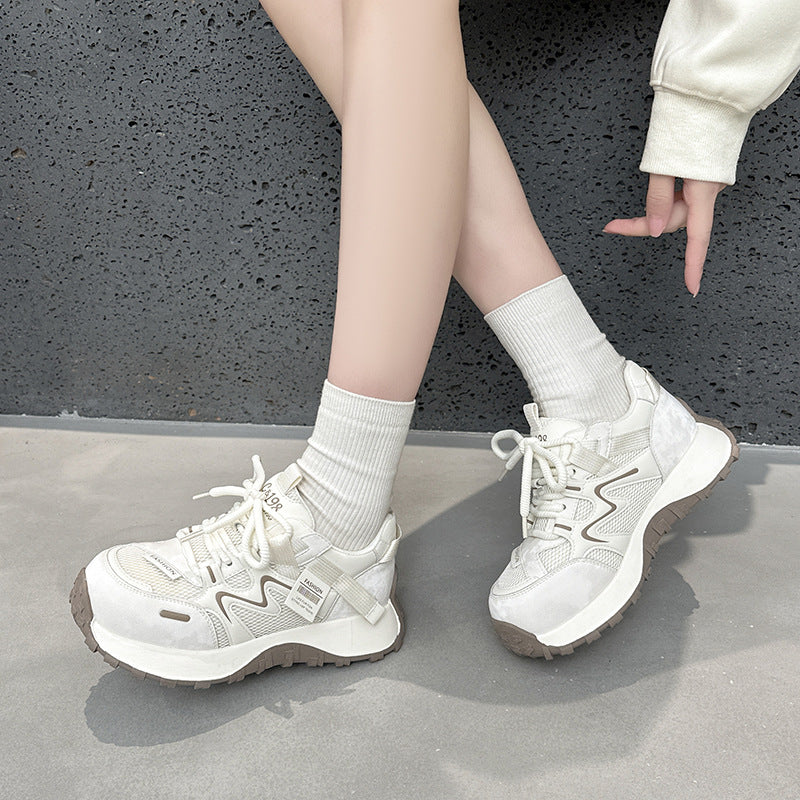 Women's Bottom Heightened Daddy Spring Fashion Breathable Sneakers