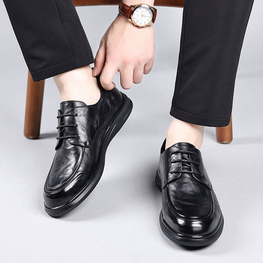 Men's First Layer Cowhide Autumn Business Genuine Leather Shoes