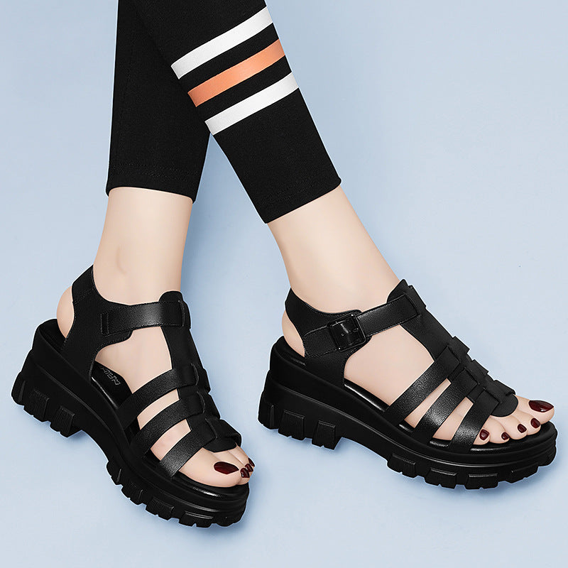 Women's Summer Mom Roman Platform Wedge Flat Sandals