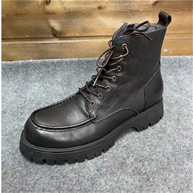 Men's British Style Martin Thick-soled Ankle Handmade Boots
