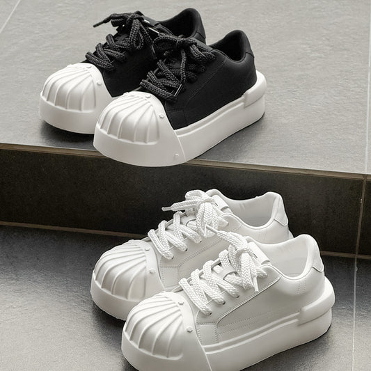 Men's Trendy Shell Toe Thick Sole Increased Leisure Sports Men's Board Shoes