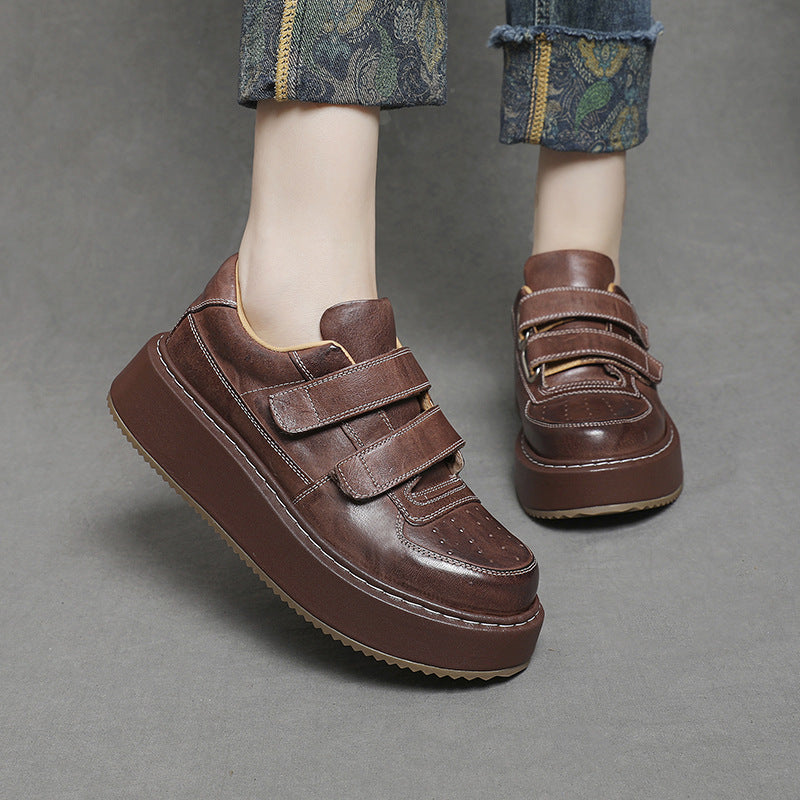 Horse Full Autumn Board Thick Bottom Elevator Wild Women's Casual Shoes