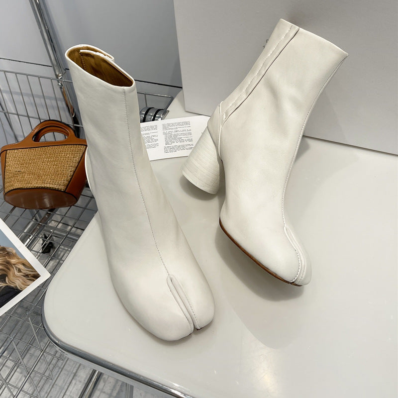 Women's Affordable Luxury Trotter Sheepskin Mid Chelsea High Women's Leather Boots