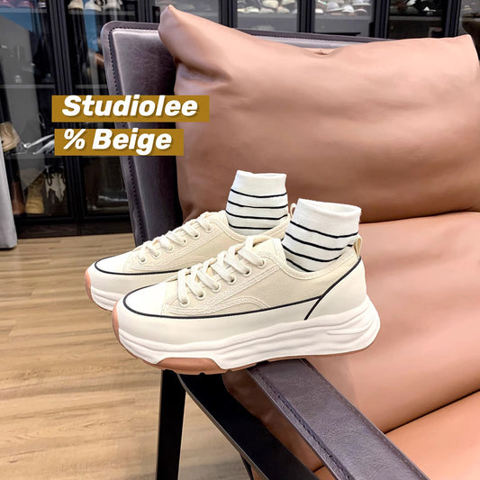 Women's Thick Bottom Muffin Breathable Increased Dissoed Canvas Shoes