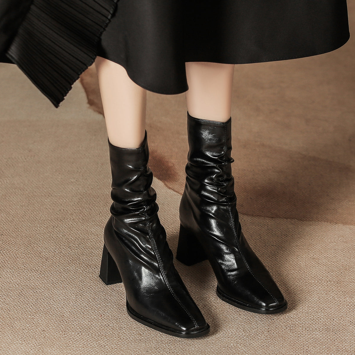 Women's Pile Style High Fleece-lined Vintage French Boots