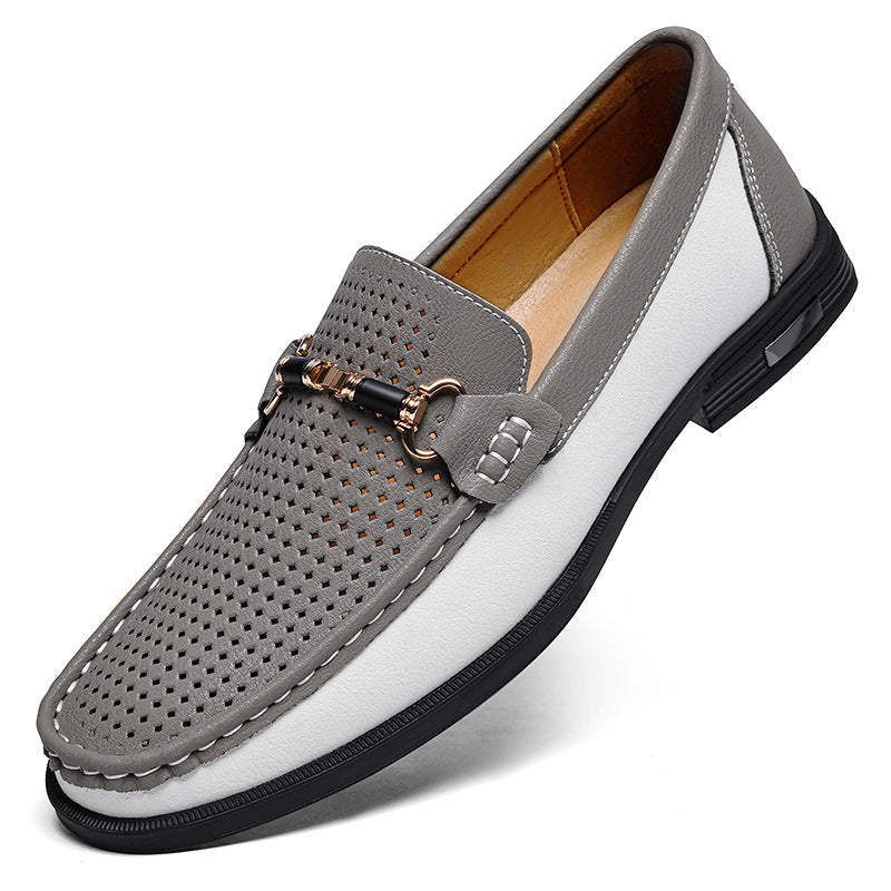 Men's Doug Large Size Korean Style Lazy Leather Shoes