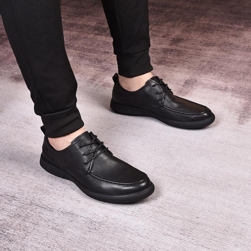 Men's Confidential Delivery Business Formal First Layer Cowhide Casual Shoes
