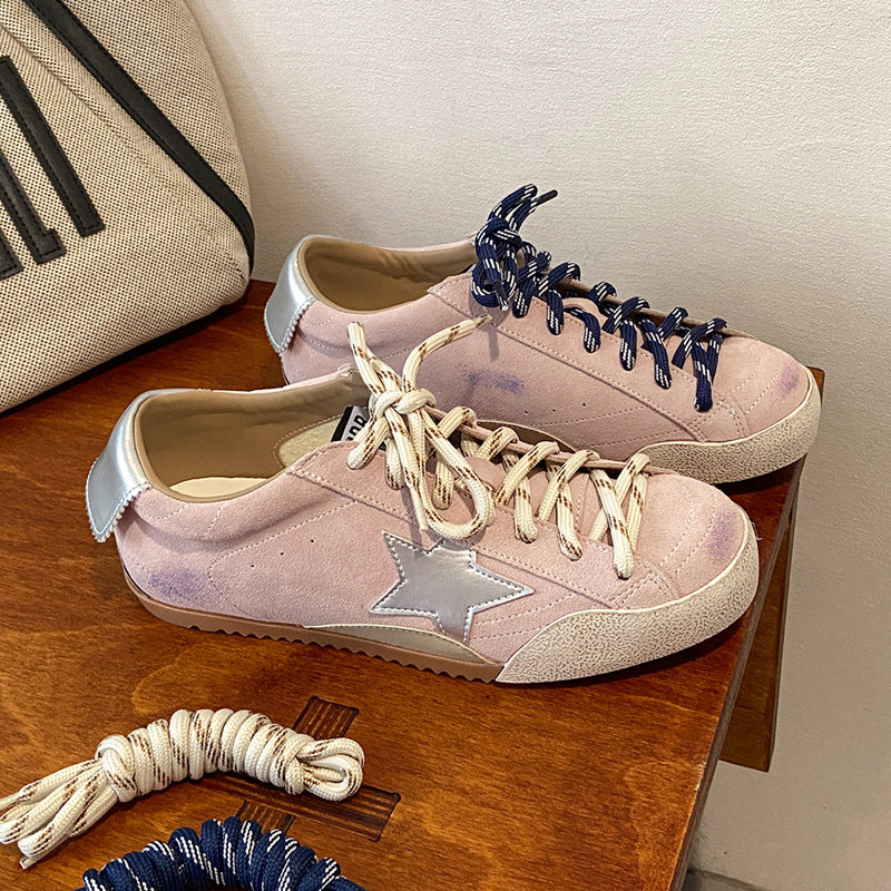 Women's Retro German Training Distressed Little Dirty Flat Women's Casual Shoes