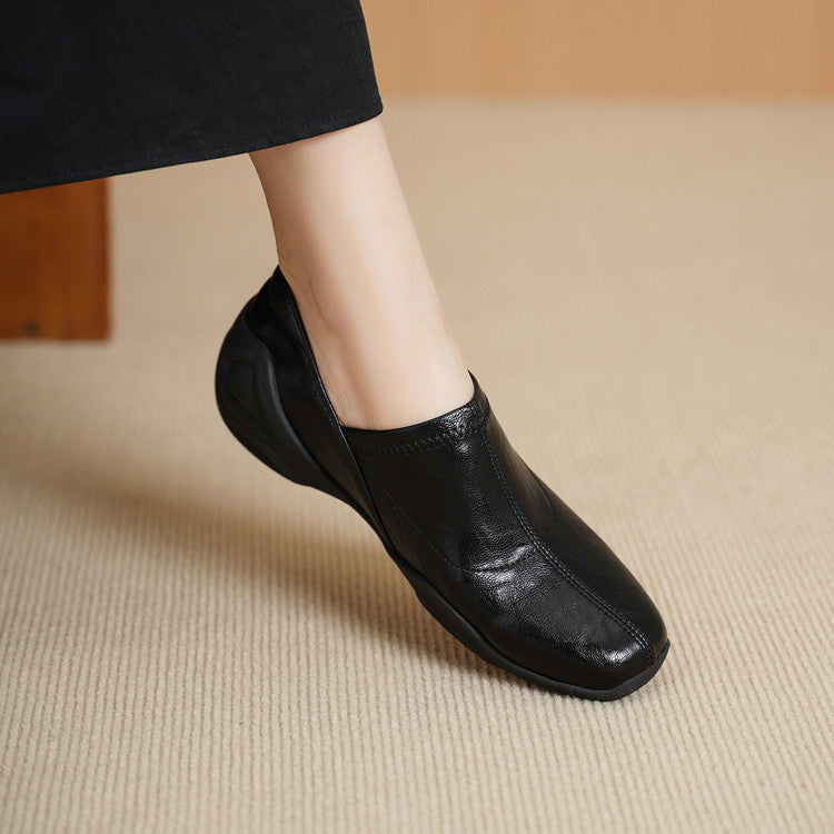 Women's Sheepskin Deep Mouth Pumps One Pedal Sports Women's Fashion Shoes