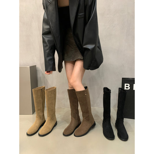 Women's Cowboy Martin Fashion Skinny Autumn Vintage Women's Leather Boots
