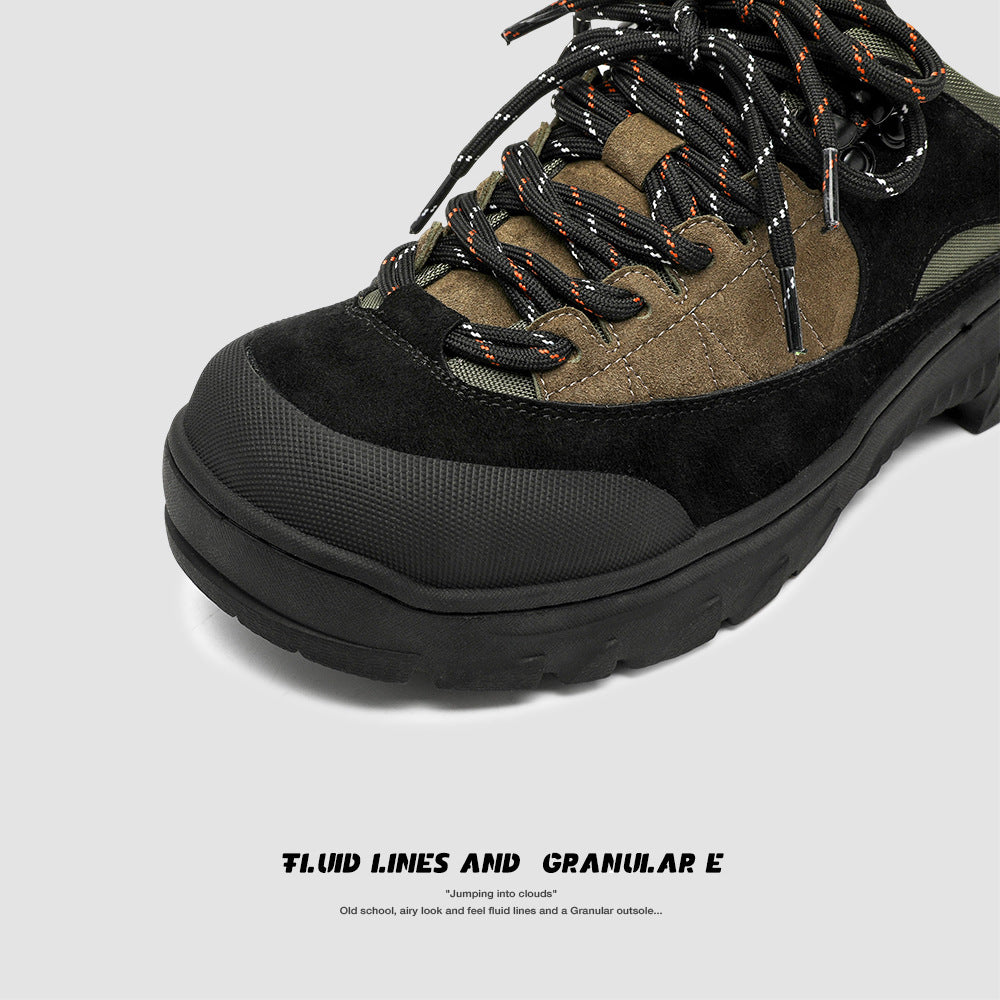 Women's & Men's Thick Bottom Outdoor Hiking Height Increasing Short Face Stitching Men's Board Shoes