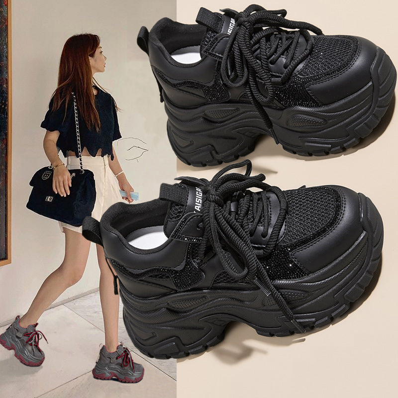 Women's Suction Mold Bottom Dad Small Versatile Sneakers