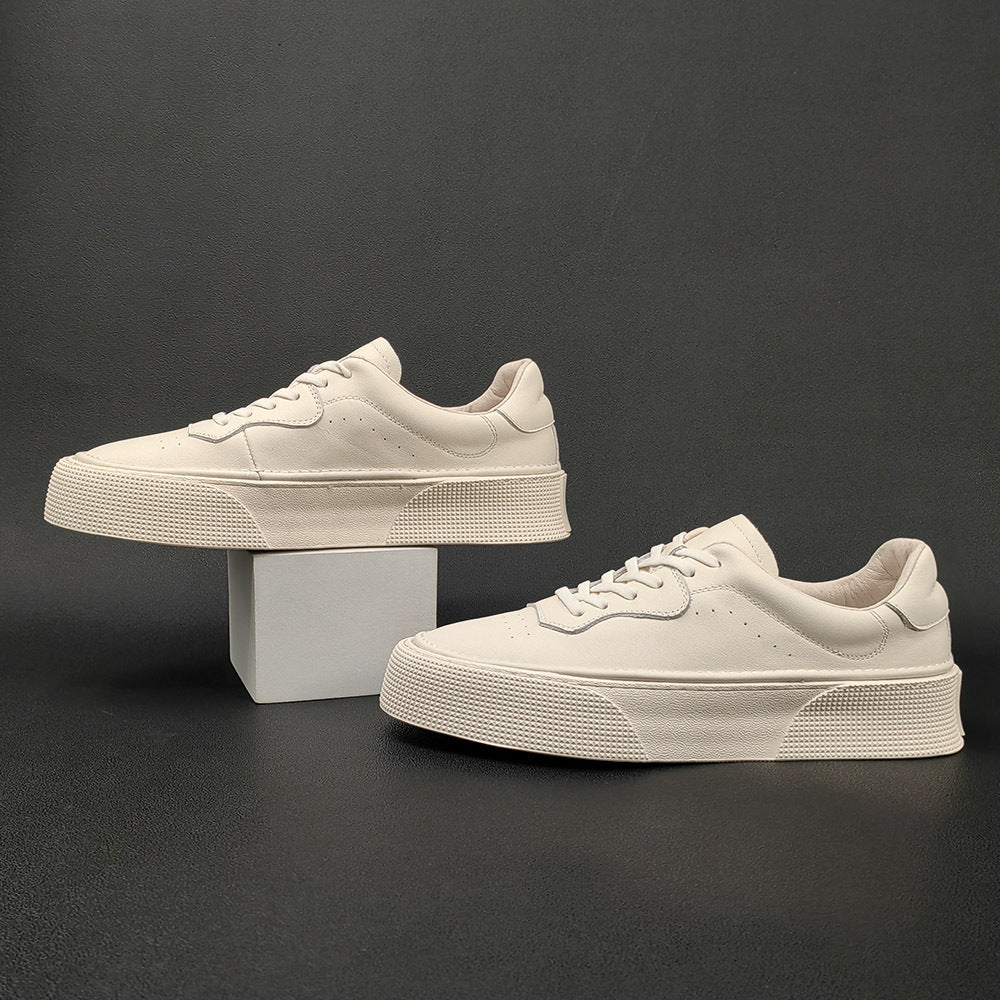 Men's Trendy White Light Luxury Niche Fashion Men's Board Shoes