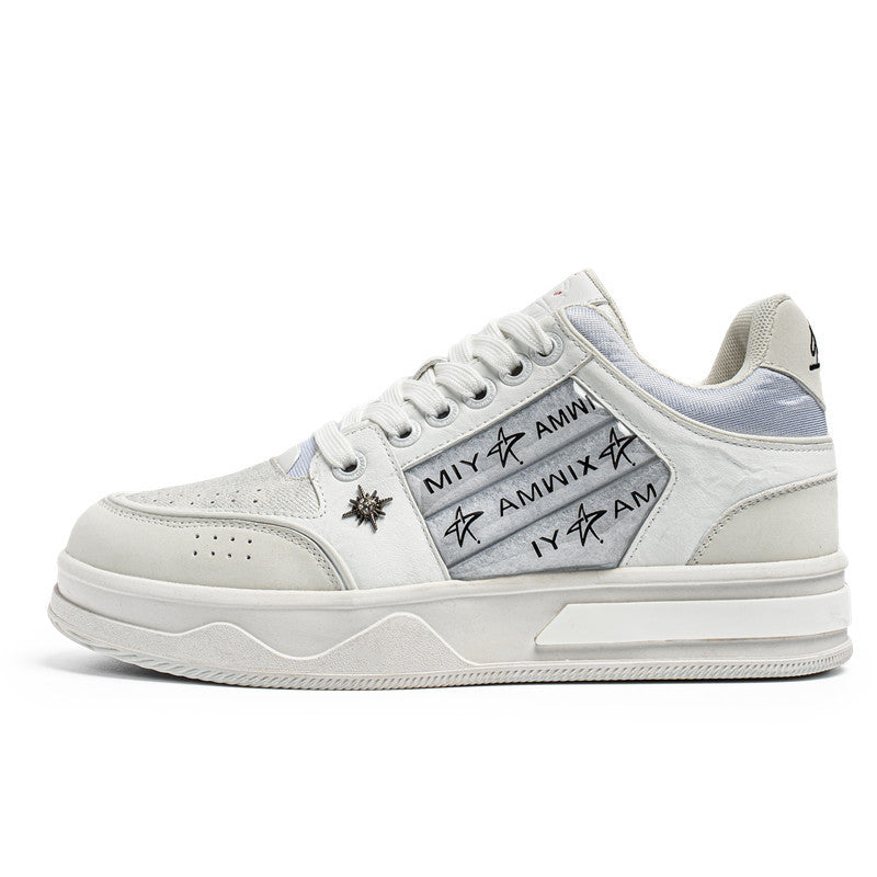 Fan Height Increasing Insole Black National Fashion Thick Casual Shoes