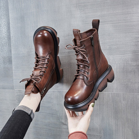 British Style Ankle Middle Tide Real Boots