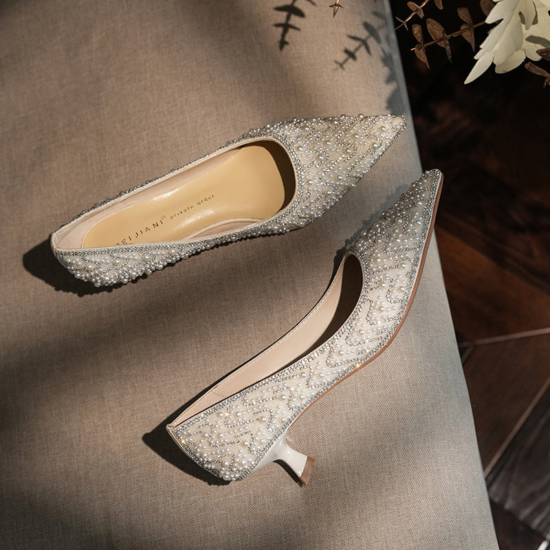 Pearl High Wedding Sense Bridesmaid Not Tired Heels
