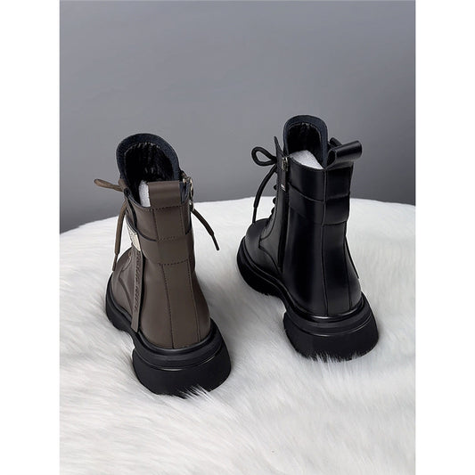 Martin Female British Style Super Hot Women's Leather Boots