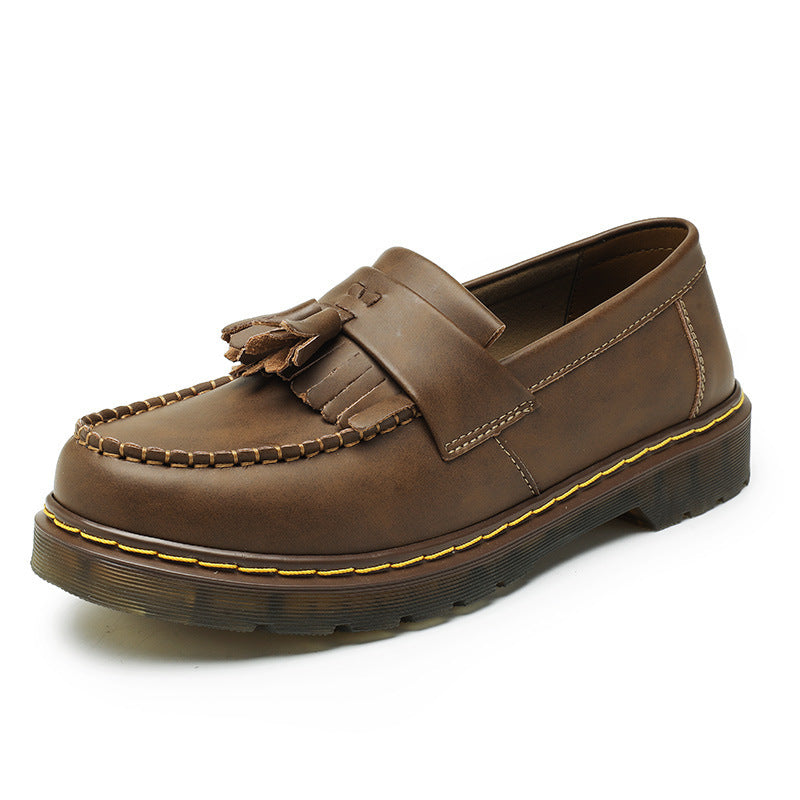 Women's British Style Fashion Round Toe Break Loafers