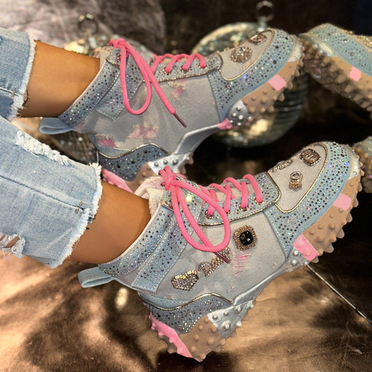 Women's European Goods Fried Street Summer Breathable Thick Bottom Women's Board Shoes