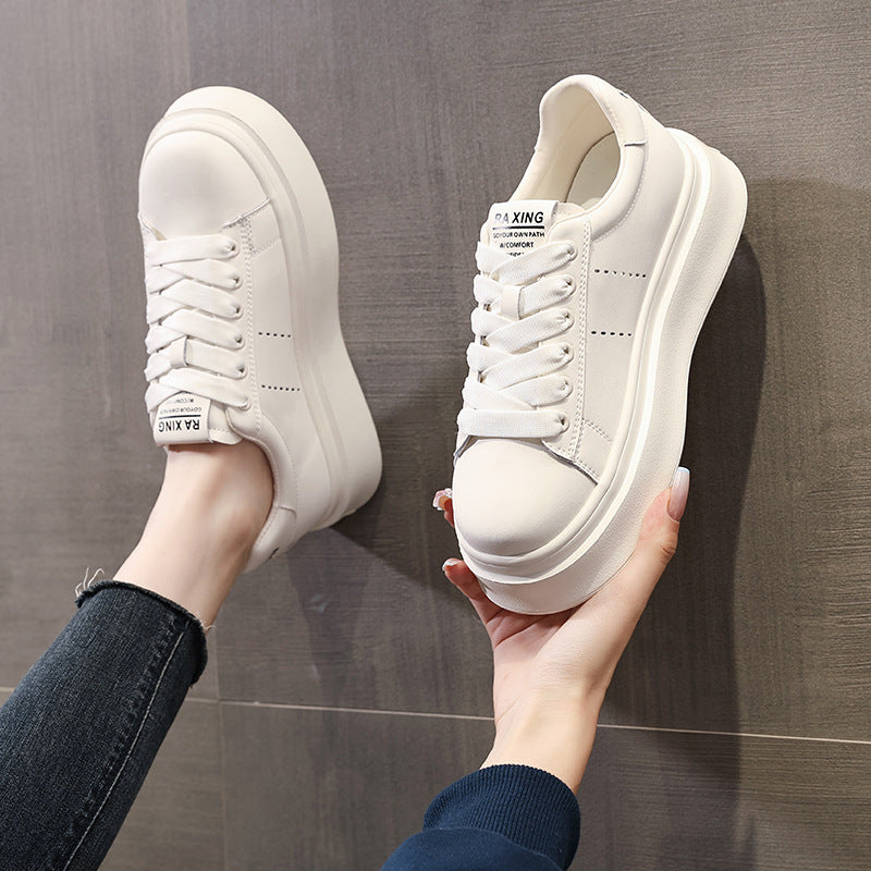 Women's Bottom White Autumn Simple Thick Board Casual Shoes