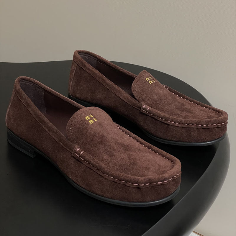 Women's Old Money Style Retro Suede Slip-on Lofter Kangaroo Flat Boots