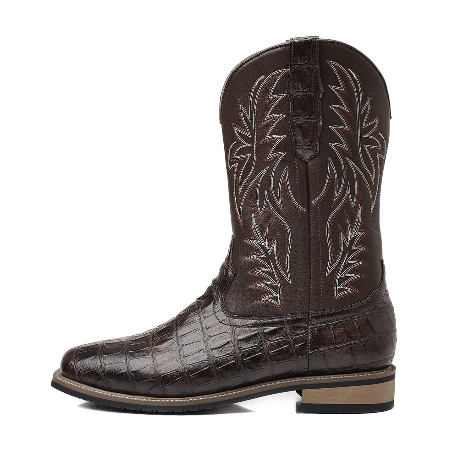 Root Classic Embroidery Retro Wide Head Boots