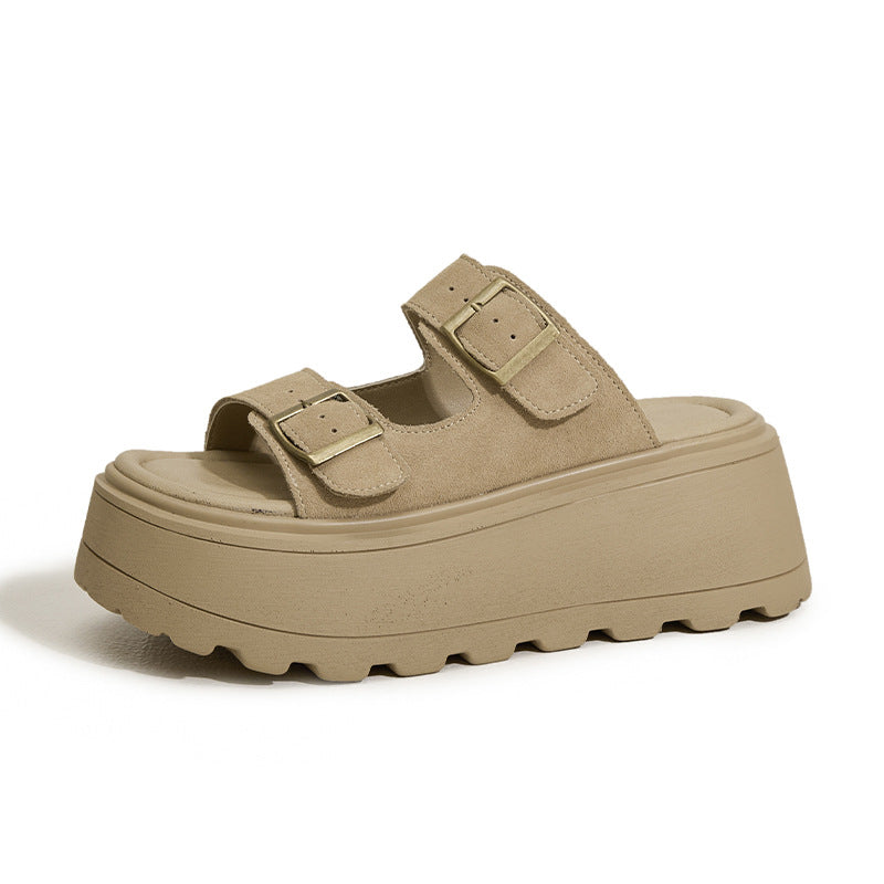 Women's Thick-soled Summer Genuine Fashion Outdoor Slip-on Slippers