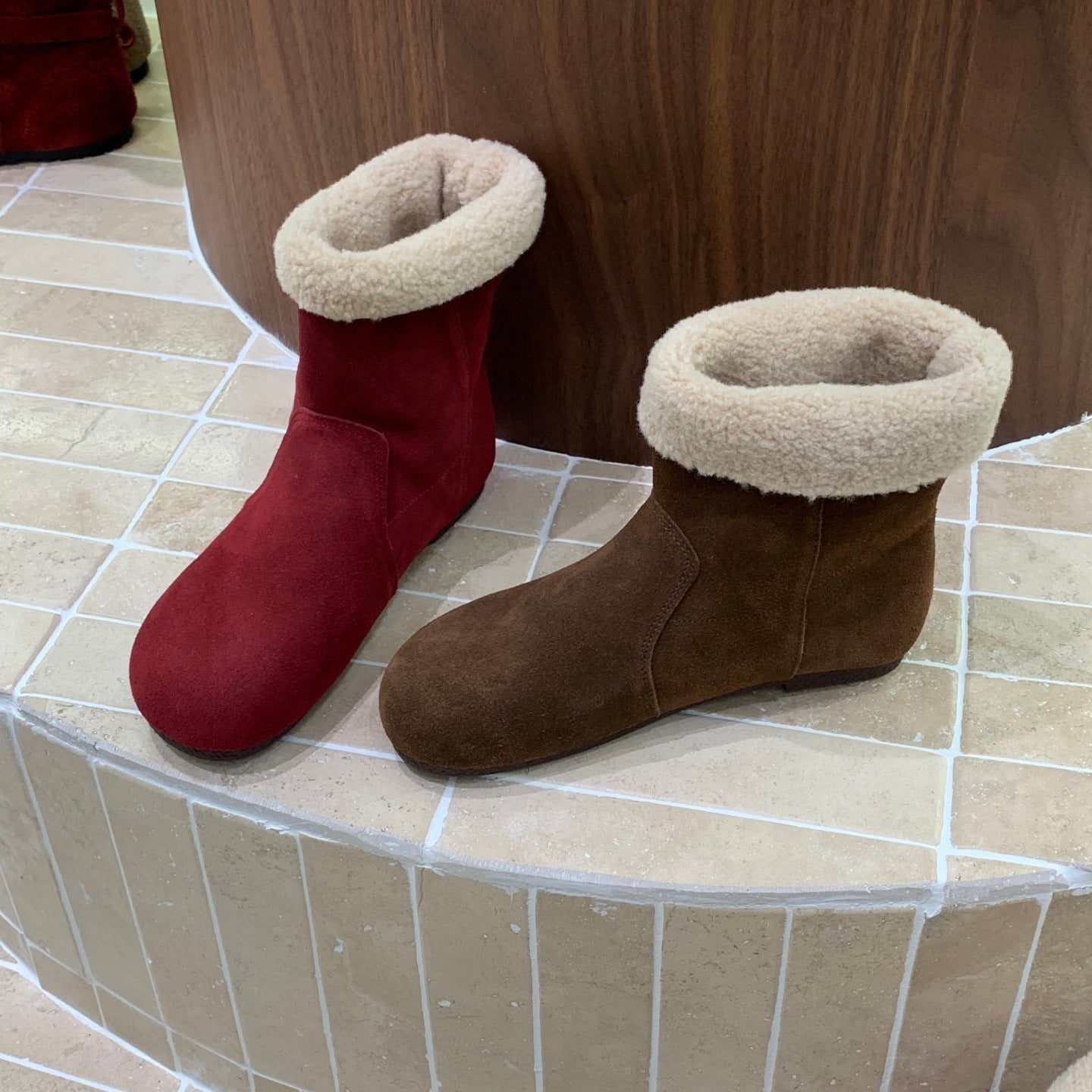 Women's Vintage Martin Korean Matte Big Toe Sleeve Women's Leather Boots