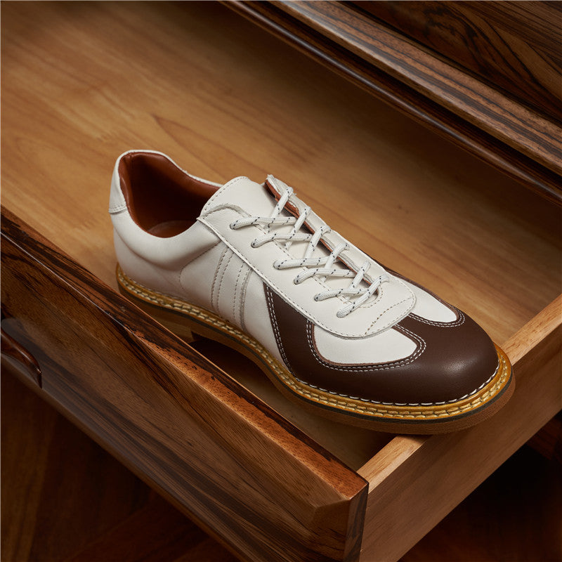 Men's Fashionable Comfortable British Style Gentleman Retro Handmade Genuine German Leather Shoes