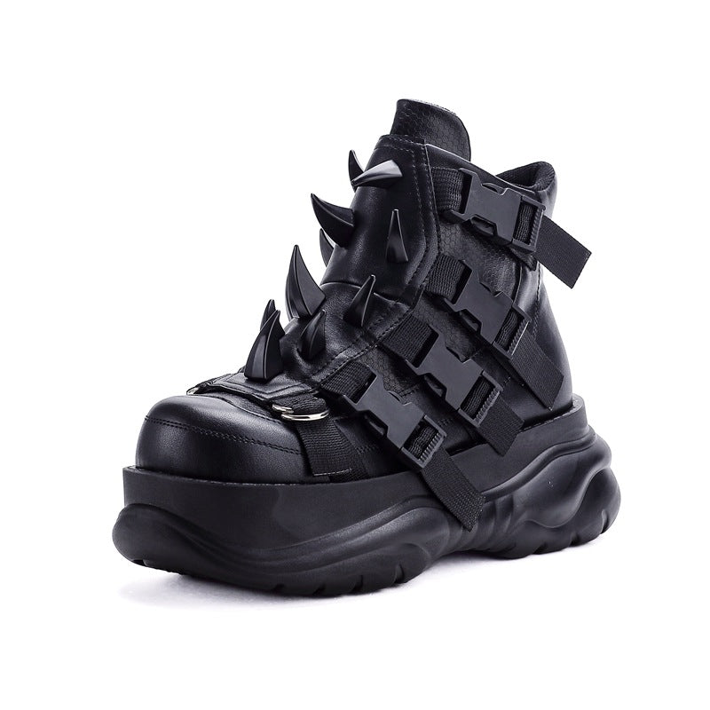 Martin Punk Platform Vintage Horn Rivet Heavy Women's Casual Shoes